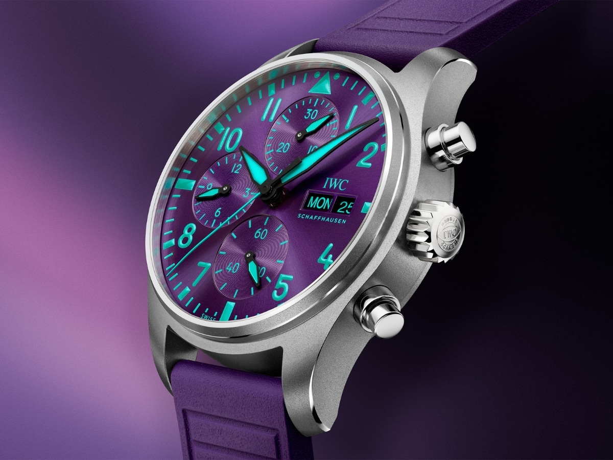 IWC Gives Its Mercedes F1 Team Watch a Loud Purple Makeover for Singapore