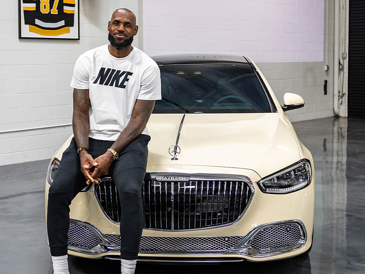 Maybach x lebron james on his car