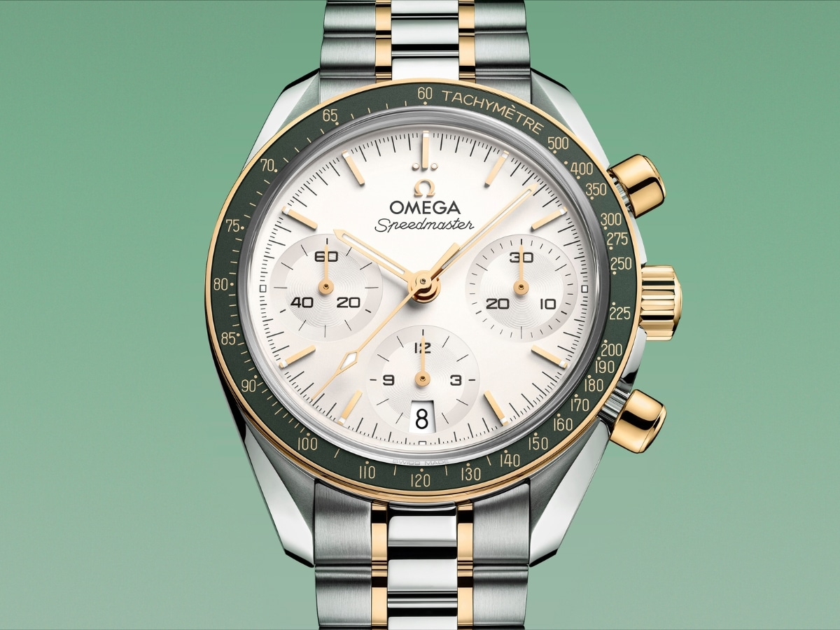 Omega speedmaster 38 mm moonshine gold on steel