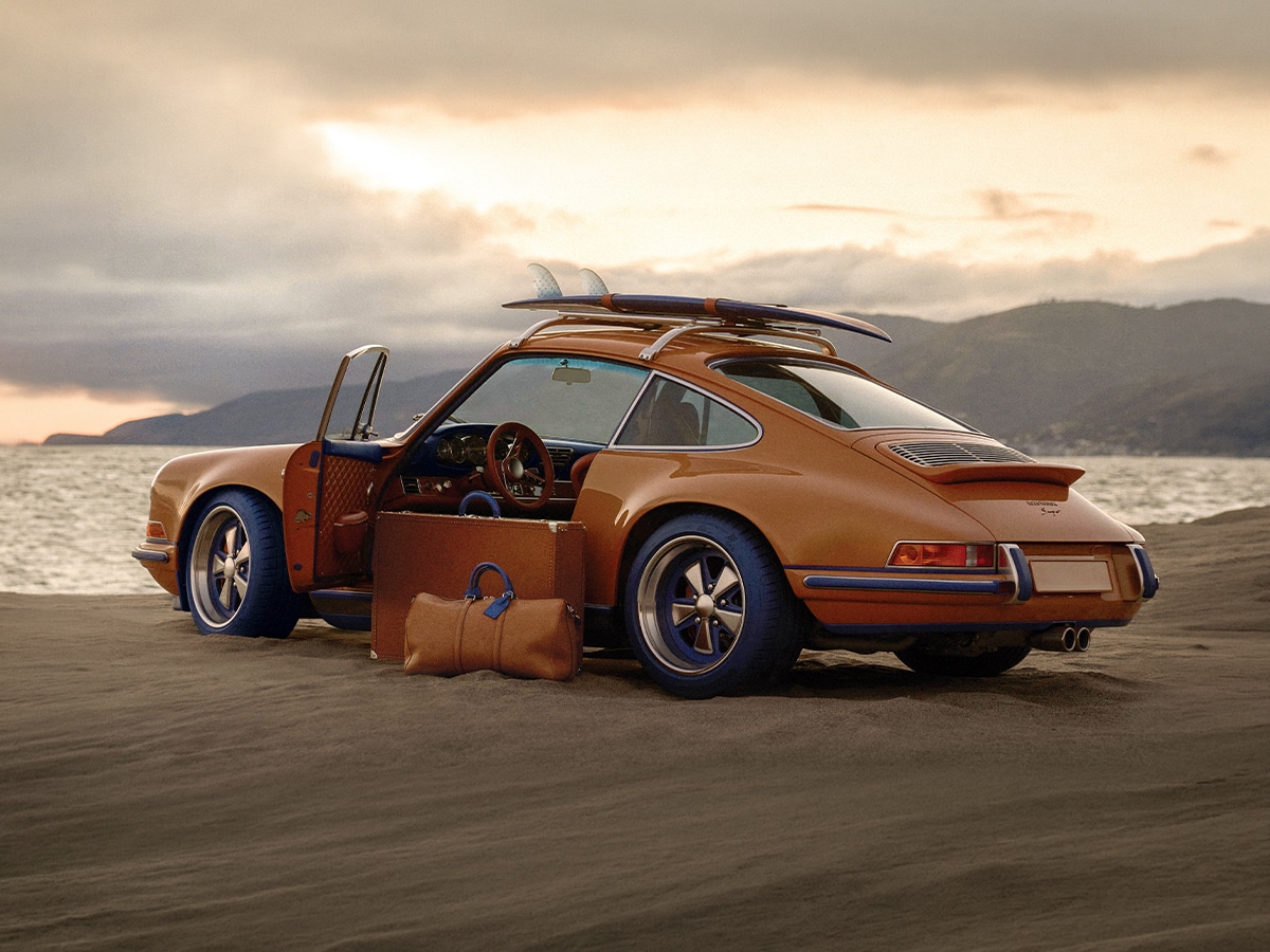 Porsche 911 reimagined by singer louis vuitton on sand