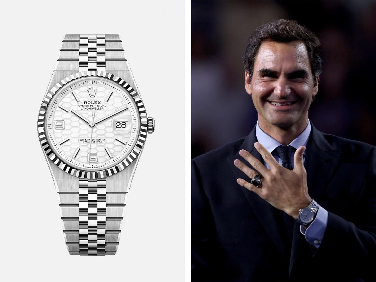 Roger federer rolex land dweller