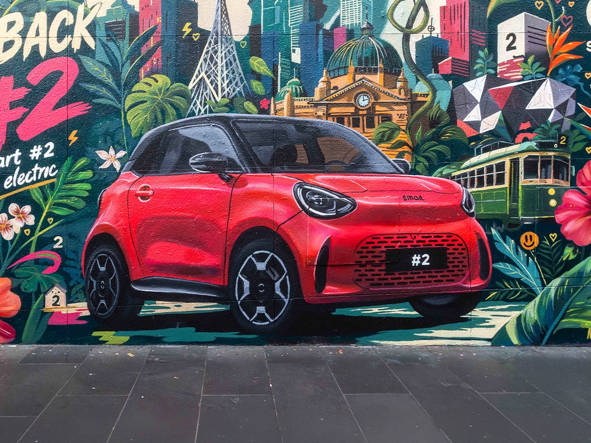 New Smart #2 Revealed in Melbourne Mural, Tiny EVs Return Detailed
