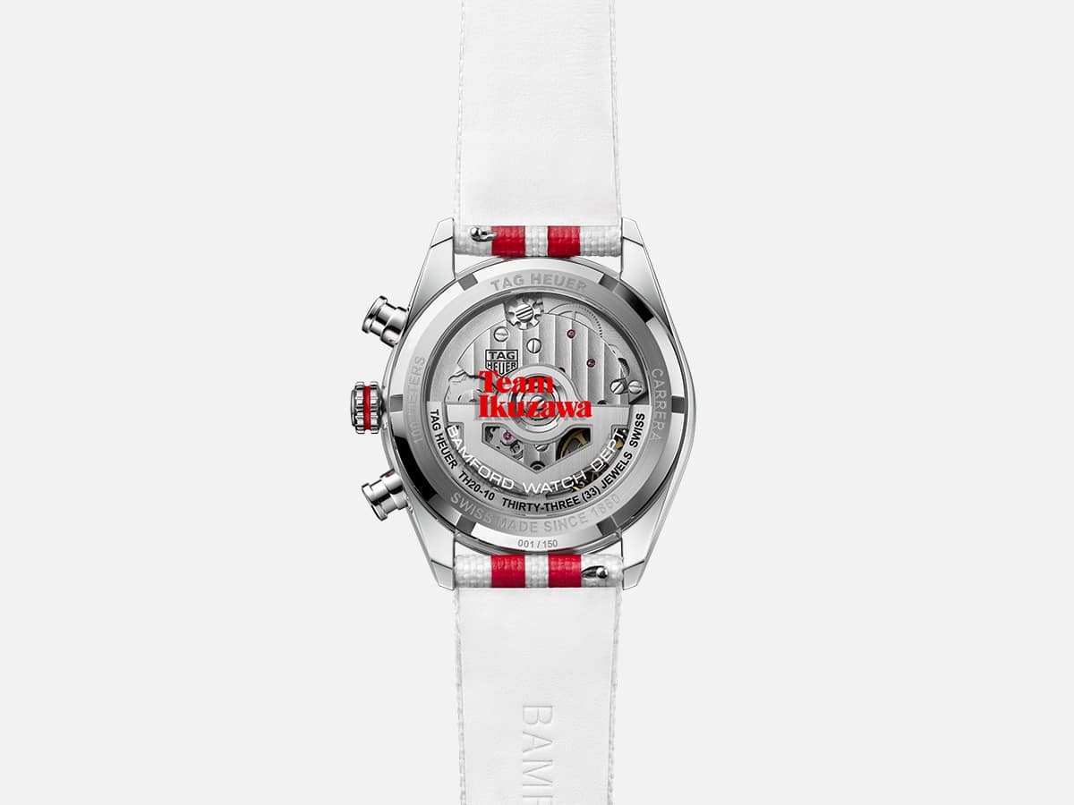 Tag heuer carrera chronograph x team ikuzawa caseback