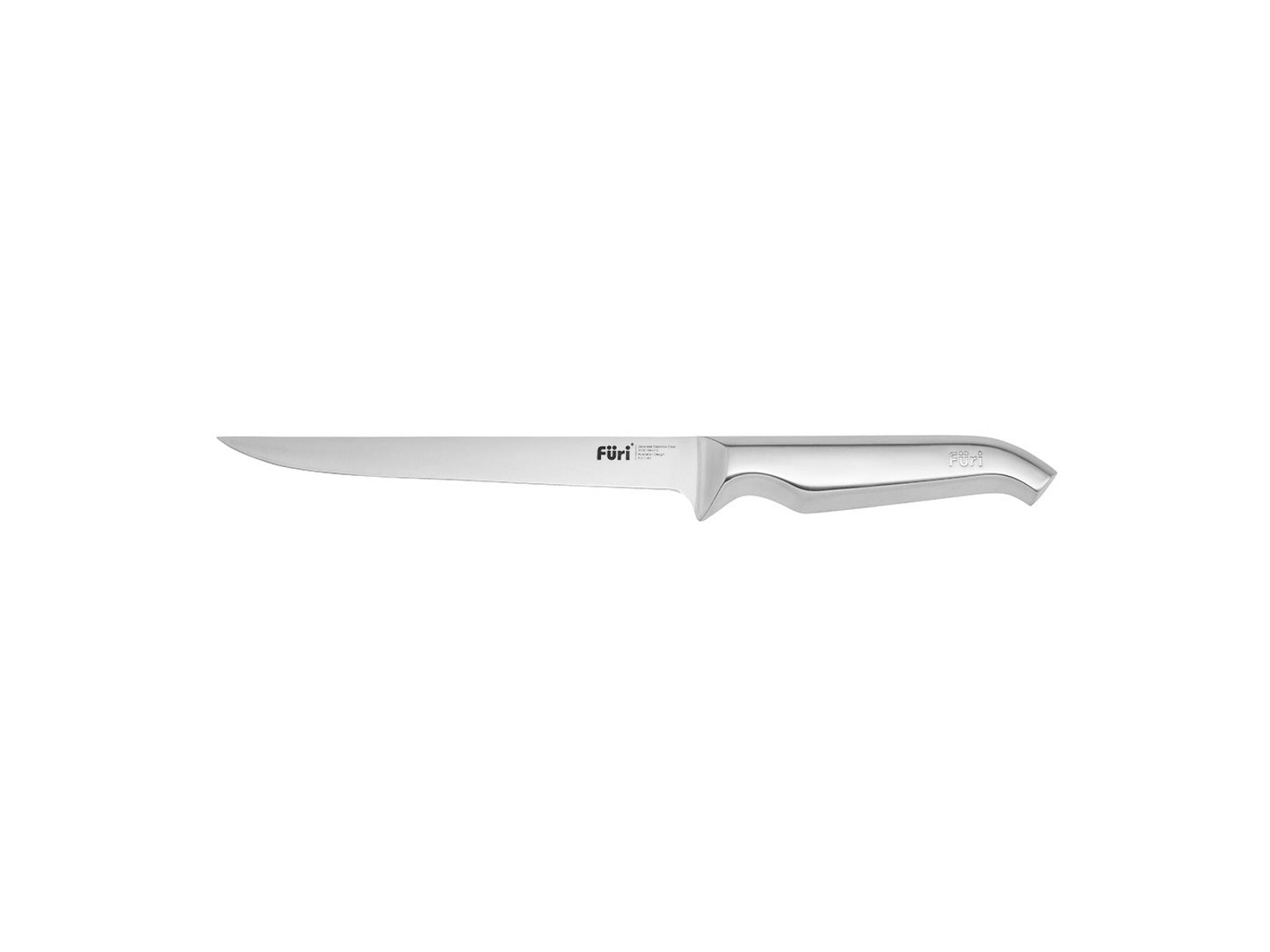 Furi Pro Filleting Knife 17cm with its narrow tapered blade and stainless reverse-wedge handle