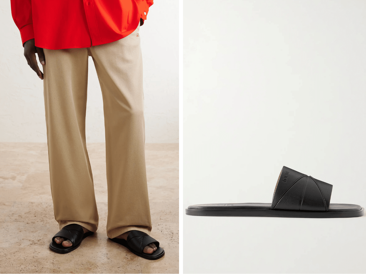 Loewe origami slide sandals