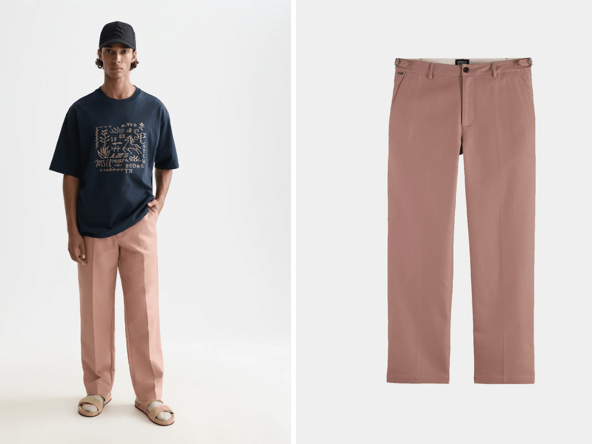 Scotch soda straight fit chinos clay