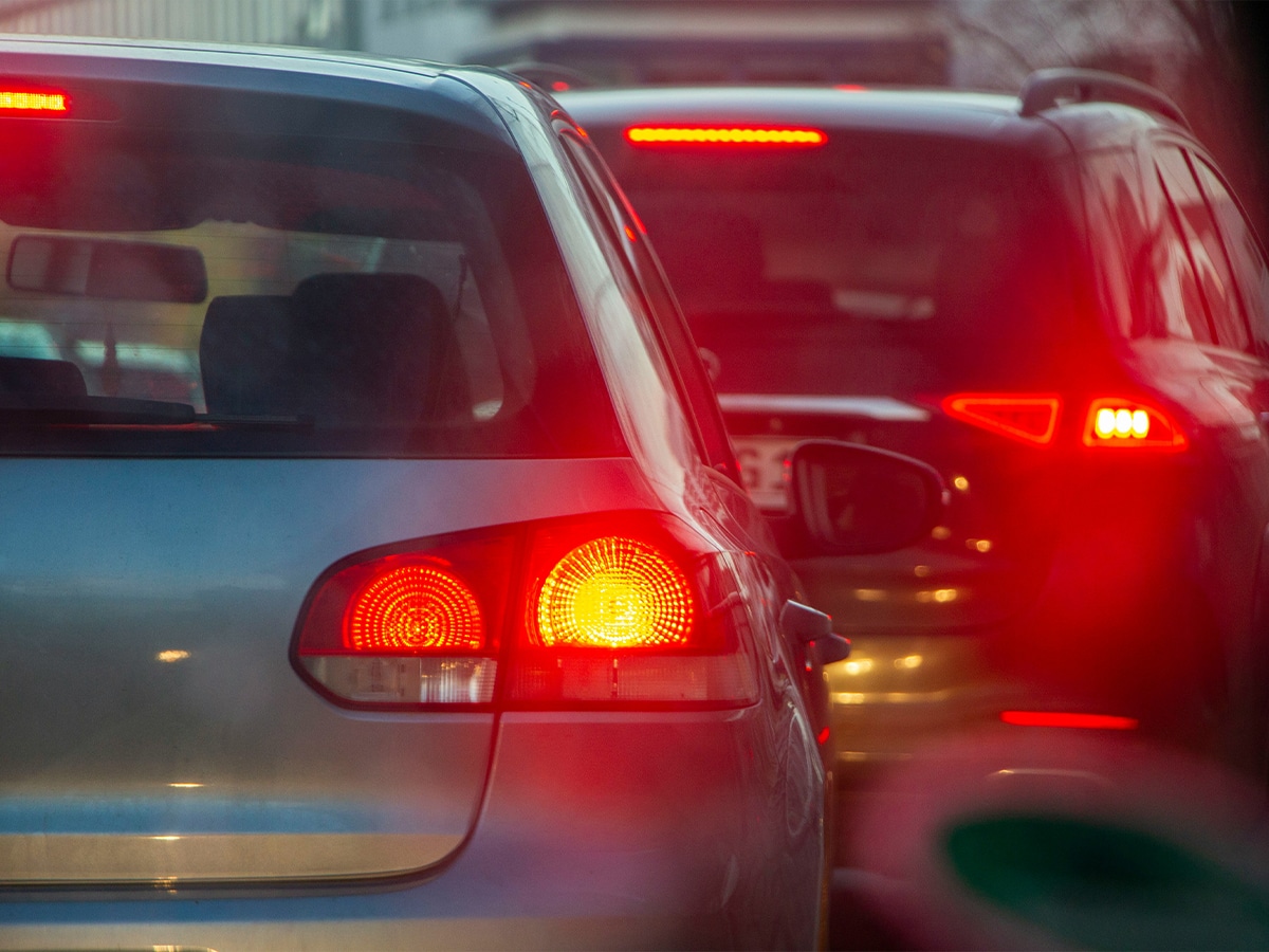 Cars at traffic lights