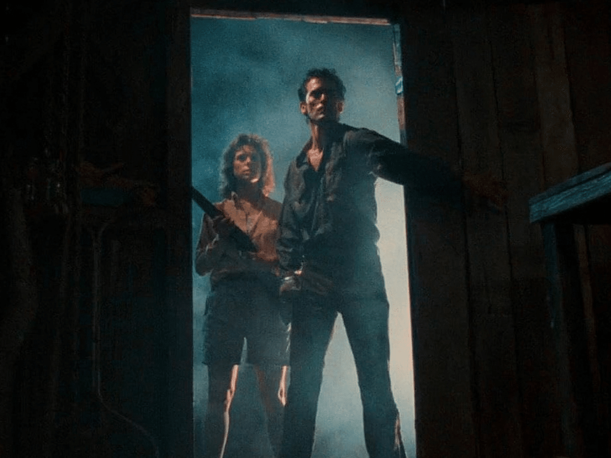 Sarah Berry and Bruce Campbell in 'Evil Dead II'