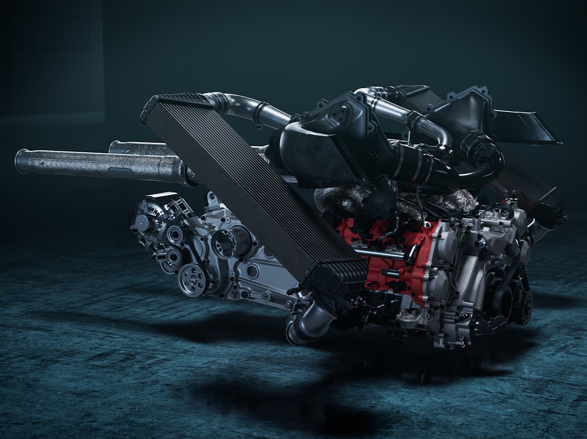 Ferrari 296 gt modificata engine
