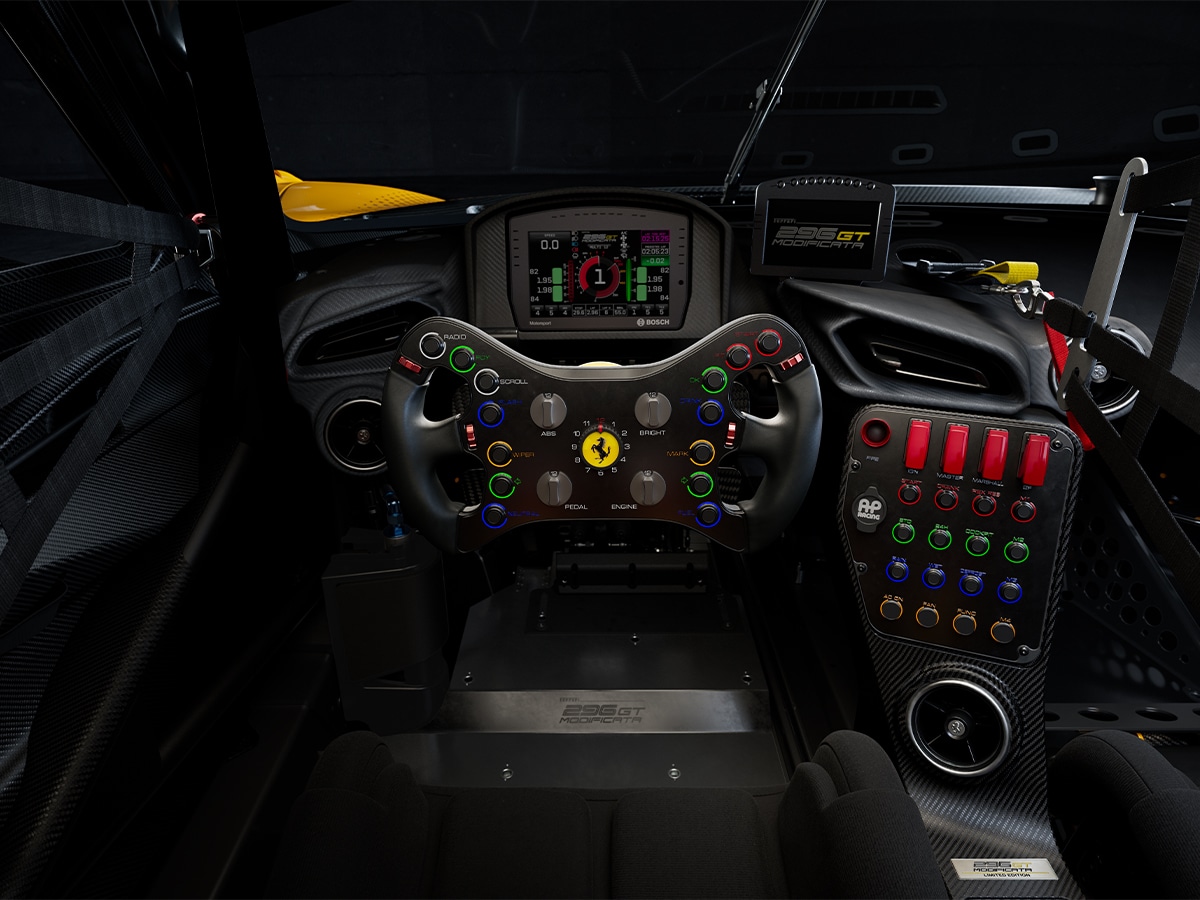 Ferrari 296 gt modificata steering wheel