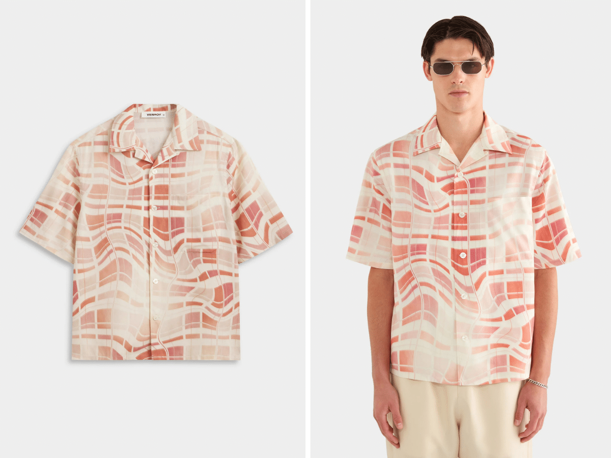 Fuji silk camp collar shirt