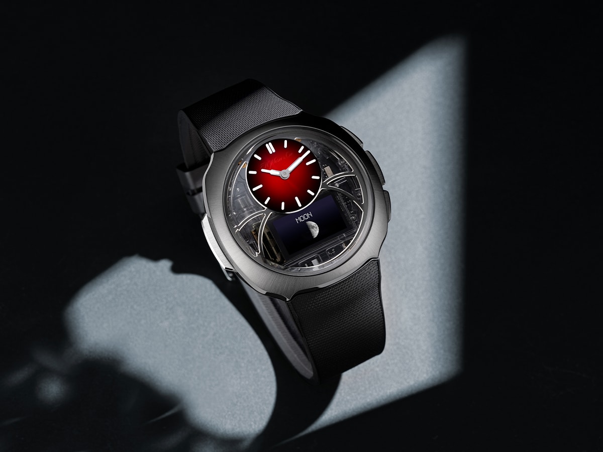 H moser - cie off grid 0003 hmoser 6di0 1205 off grid red fumé lifestyle moon