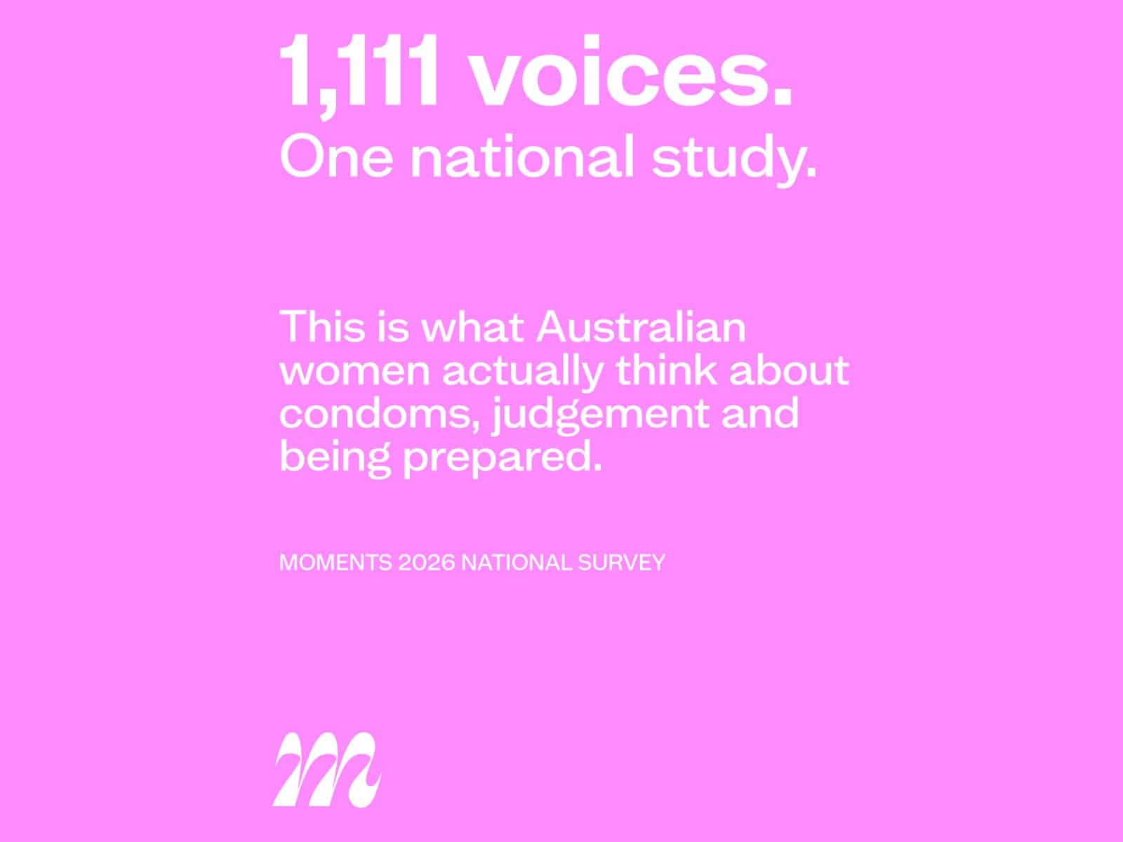 Moments campaign tile reading 1,111 voices, one national study