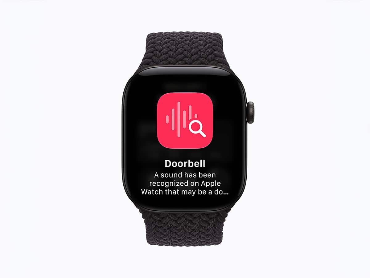 Sound recognition alerting a user to a doorbell on apple watch - image apple