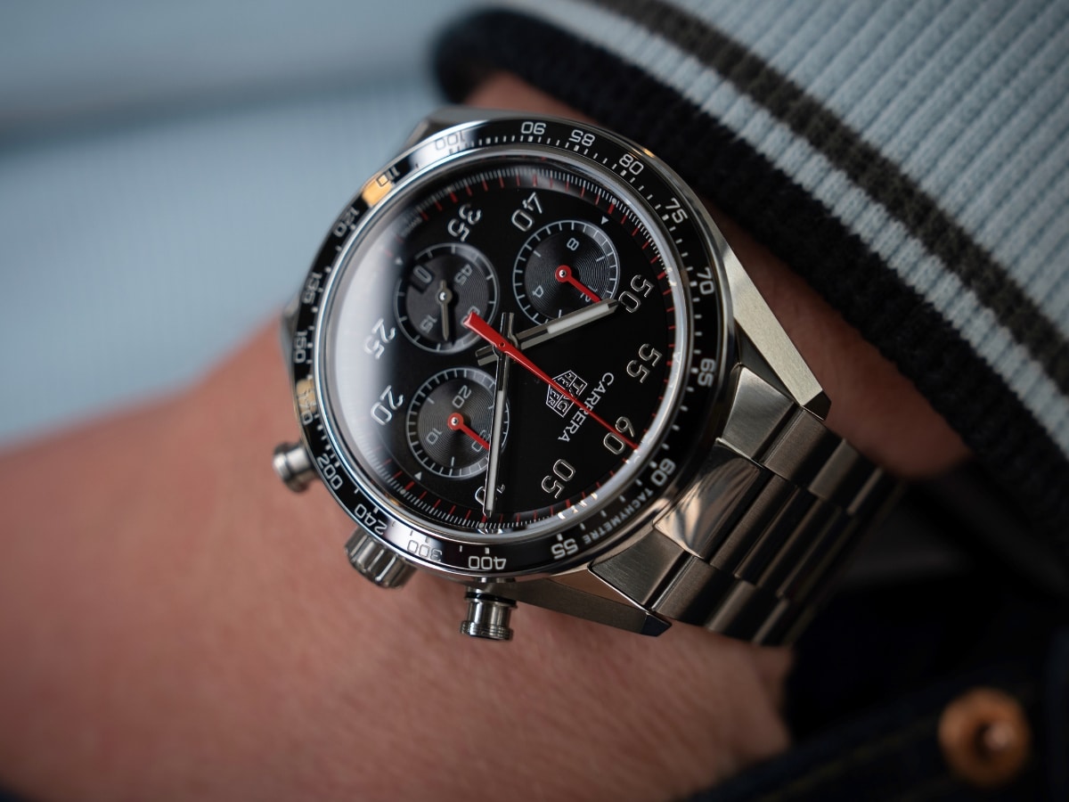 Tag heuer carrera chronograph sport black opalin
