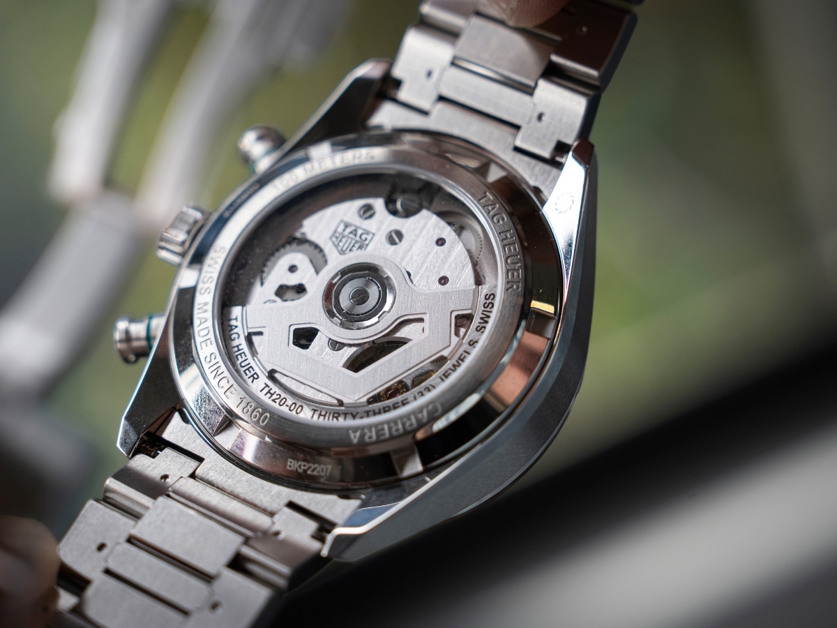 Tag heuer carrera chronograph sport display caseback