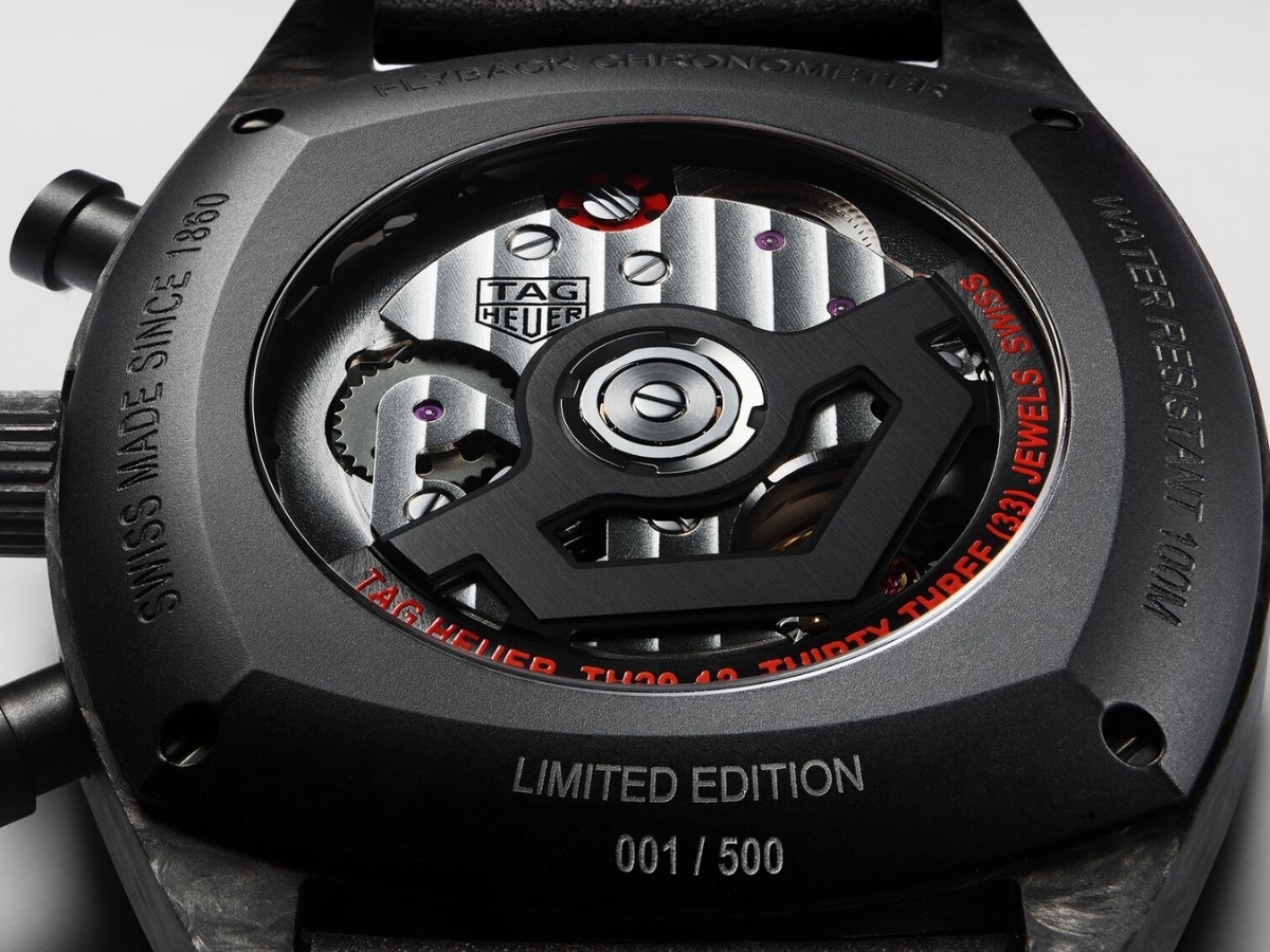 Tag heuer monza flyback chronograph display caseback