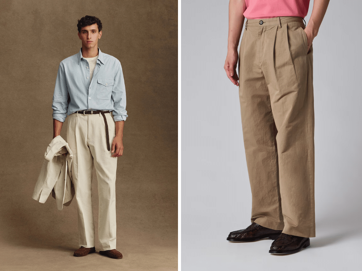 Pleated trousers office dressing in summer