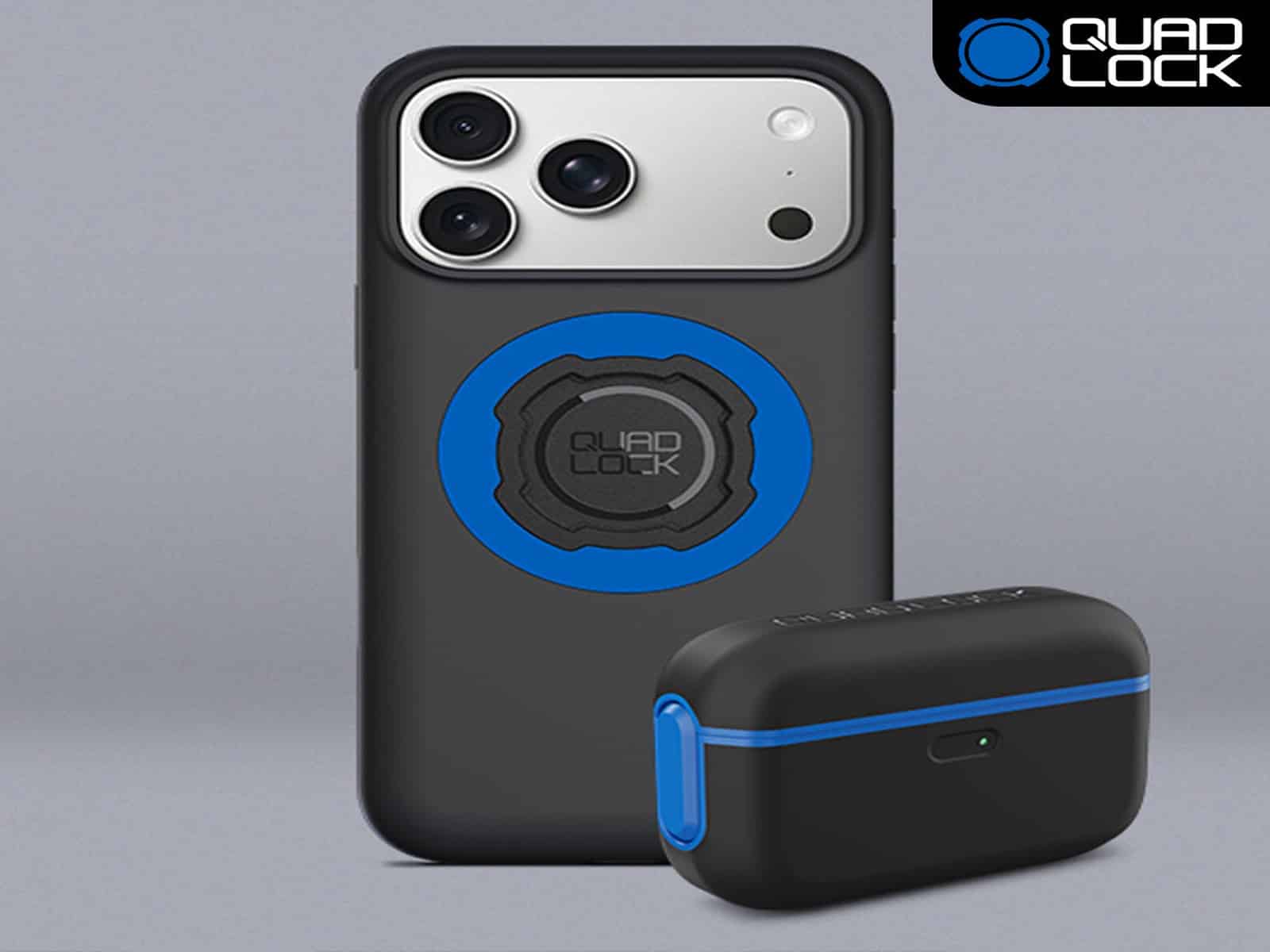 The Quad Lock Apple Protection Bundle, an iPhone 18 MAG case shown alongside the Quad Lock AirPods case