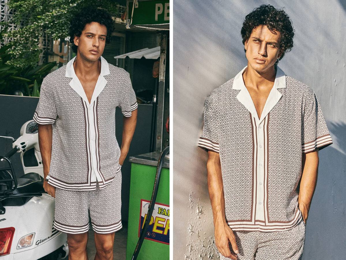Runaway label henry camp collar shirt