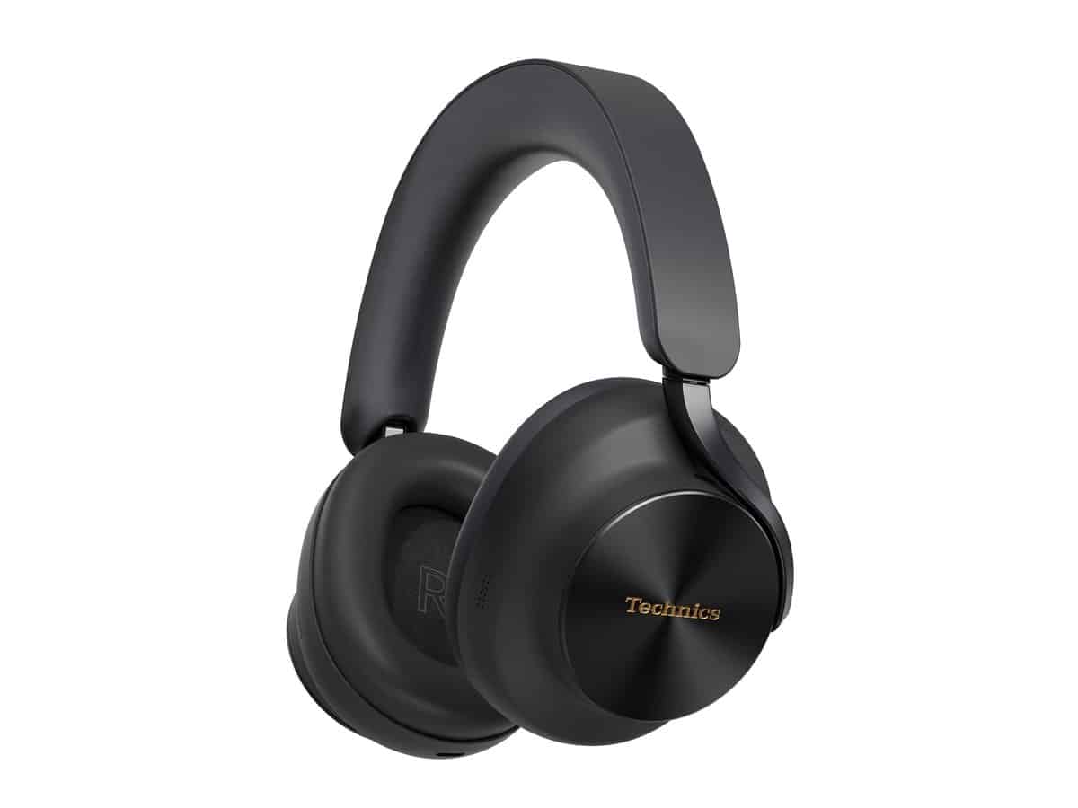 Technics EAH-A1000 wireless headphones in Black on a white background