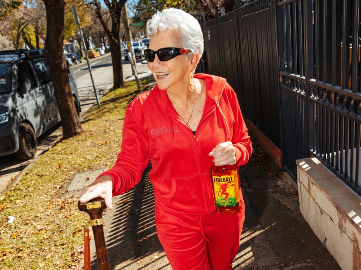 Fireball blazin' apple whiksy walking cane bundle 1