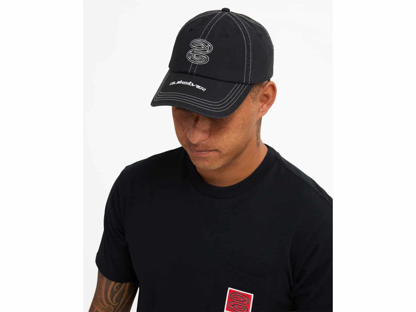 Quiksilver Tuna Heke strapback cap in black