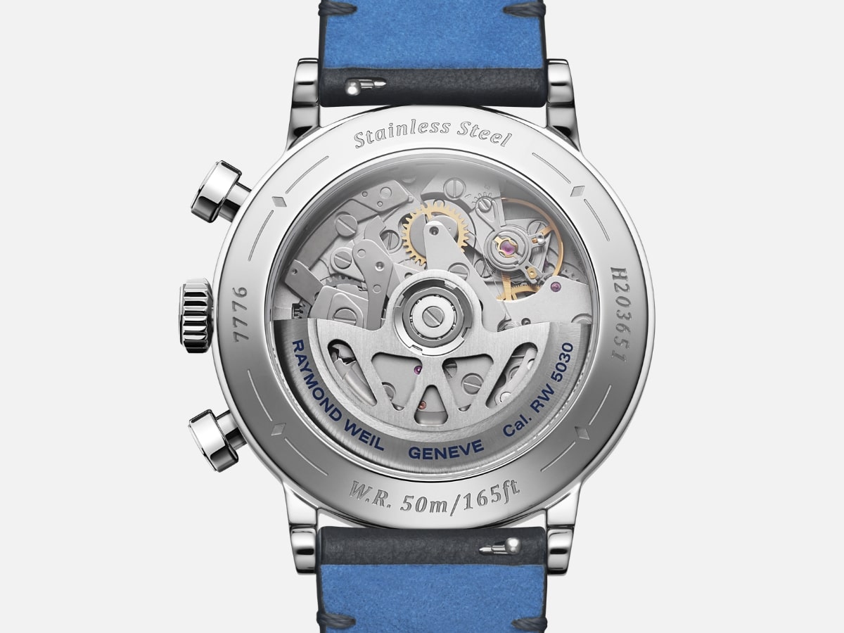 Raymond weil millesime jubilee display caseback