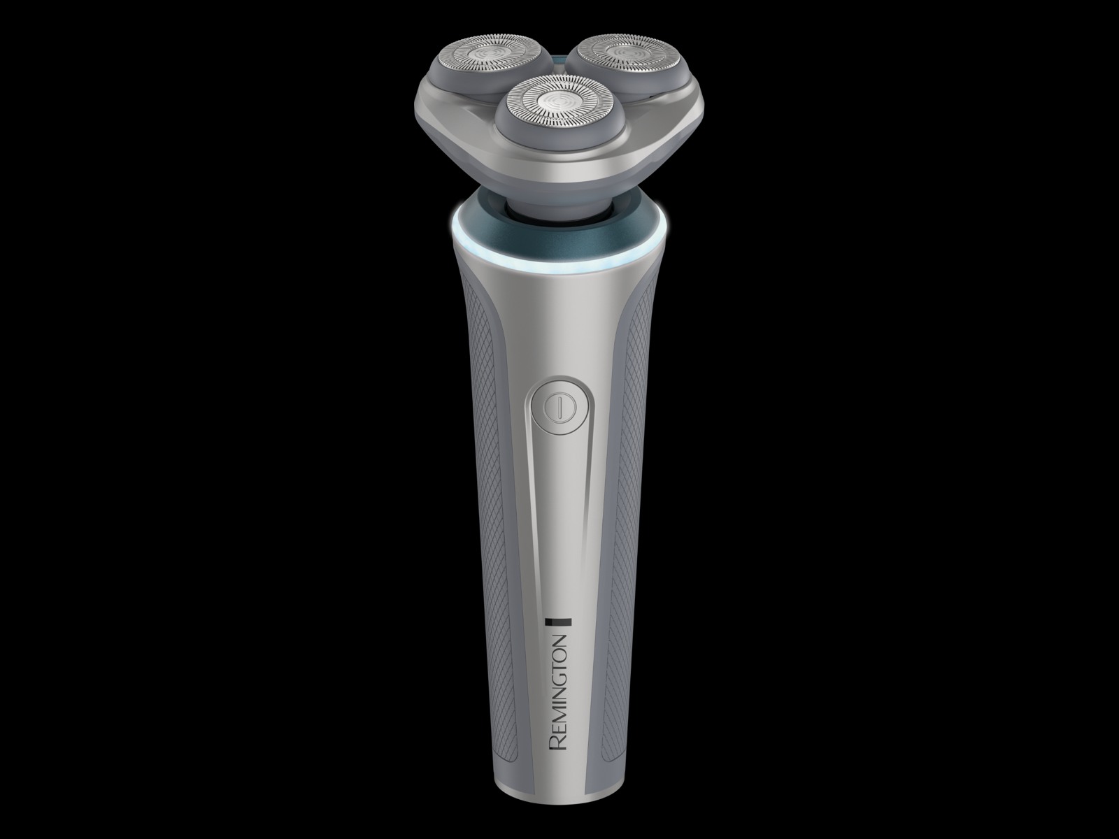 The Remington SENSICUT RC5390AU rotary shaver with its pivoting Twin Track head and pressure sensor ring