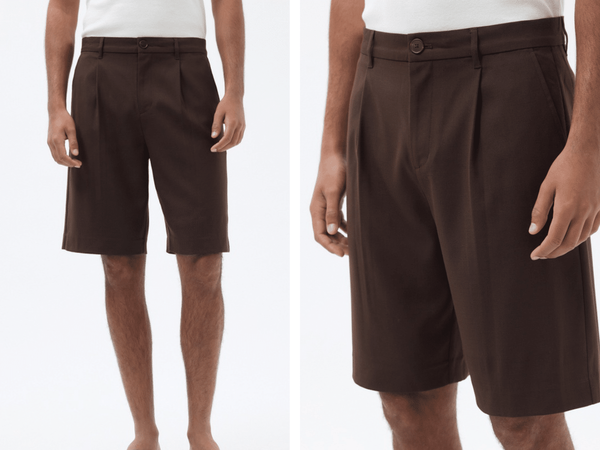 Aere tailored pleated shorts