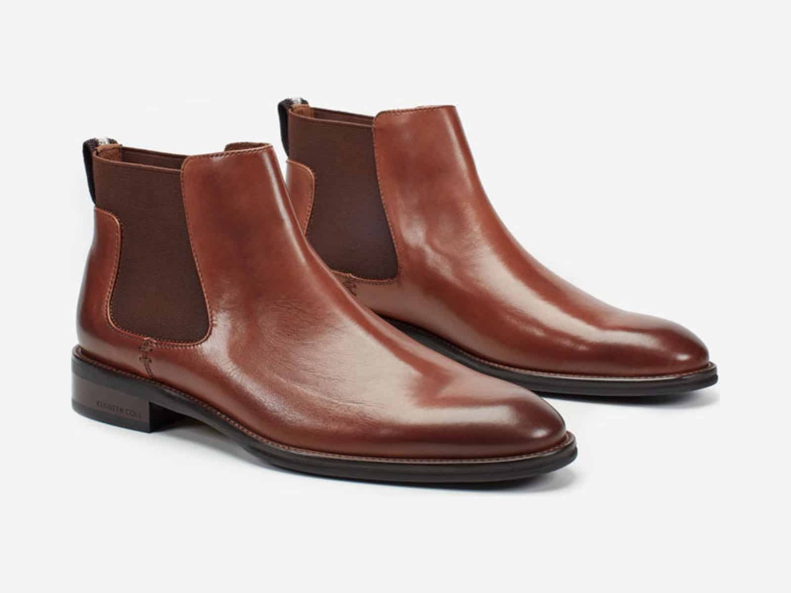 Kenneth Cole Tully Chelsea Boots in Cognac Leather (6 of 6)