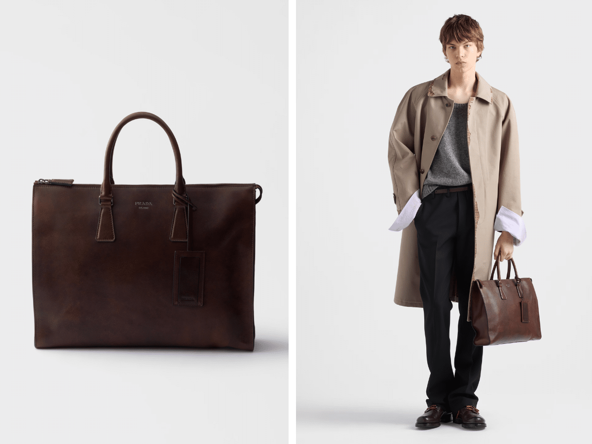 Prada leather tote